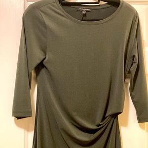 Banana Republic Stylish Green Side Ruched Dress - Size Medium